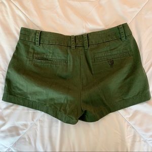 J Crew Green Chino Shorts